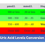 Vital Uric Acid Levels Conversion Chart